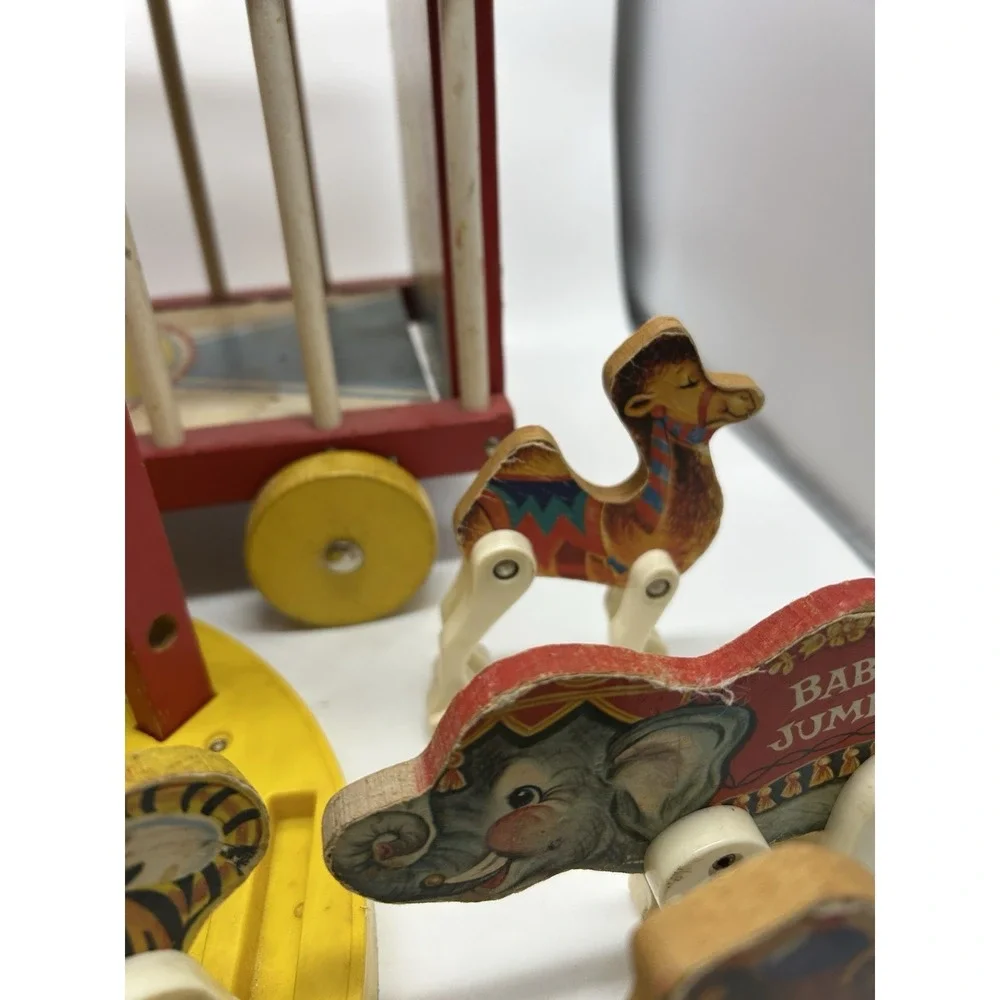Vintage Fisher Price Circus #900 Wagon Wooden‎ Train 1962